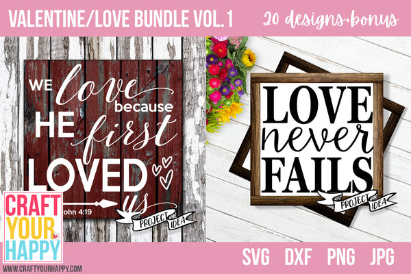 Download SVG Cut File Bundles - Valentine/Love Bundle Vol. 1- Craft ...