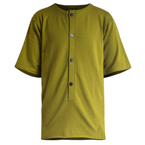 Buttoned Crewneck : Burnt Olive