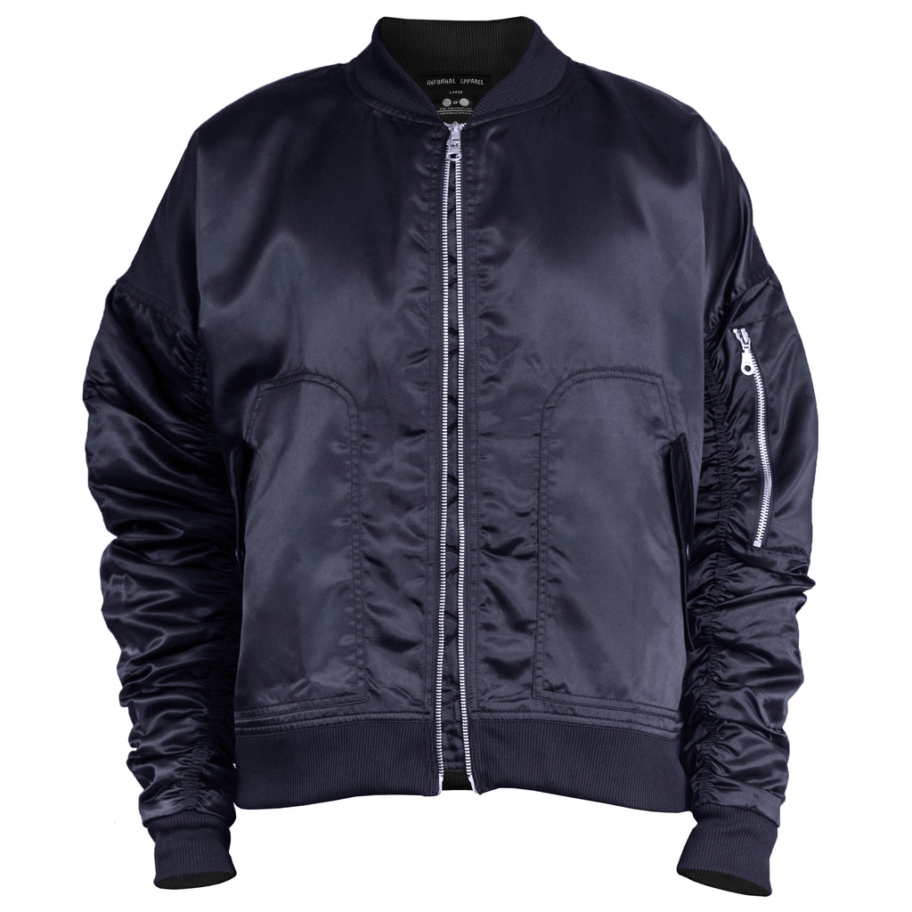 IA-1 Bomber Jacket : Navy Satin