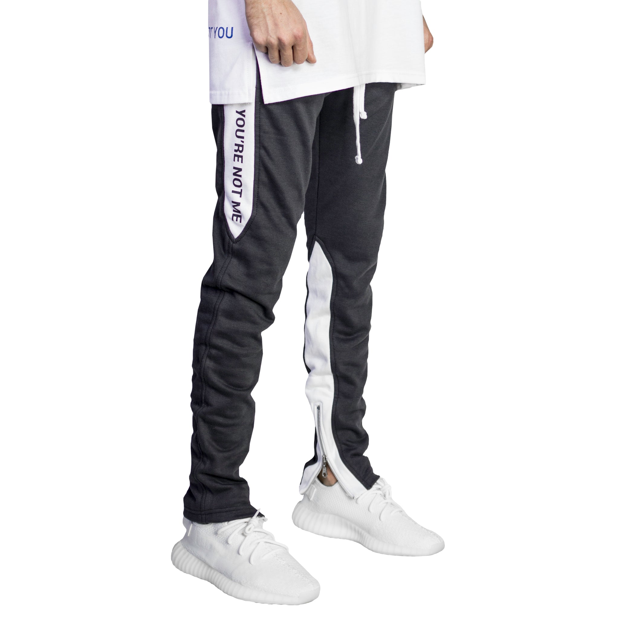 zipped ankle track pants