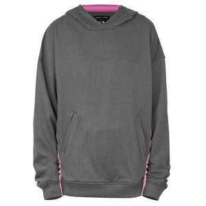 Seam Panel Hoody : Charcoal/Pink