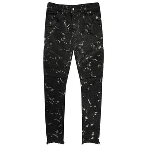 Splatter Biker Jeans : Black