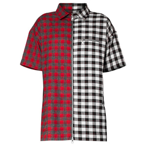 Zipup Shortsleeve : Split Flannel