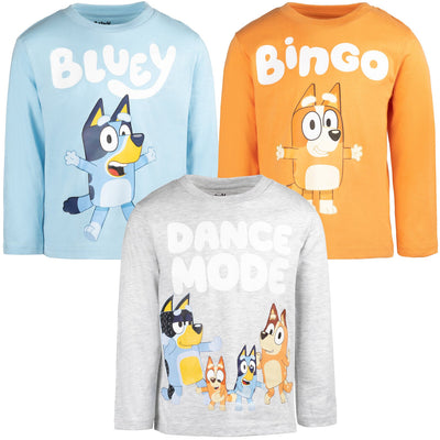 Bluey Paquete de 3 camisetas gráficas de bingo para niños pequeños
