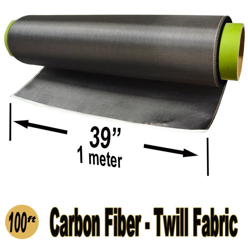 Mislukking onszelf type CARBON FIBER Fabric - 1 meter x 10 ft - 2x2 Twill weave - 220g/m2 - 3K -  CarbonKevlarSupply.com