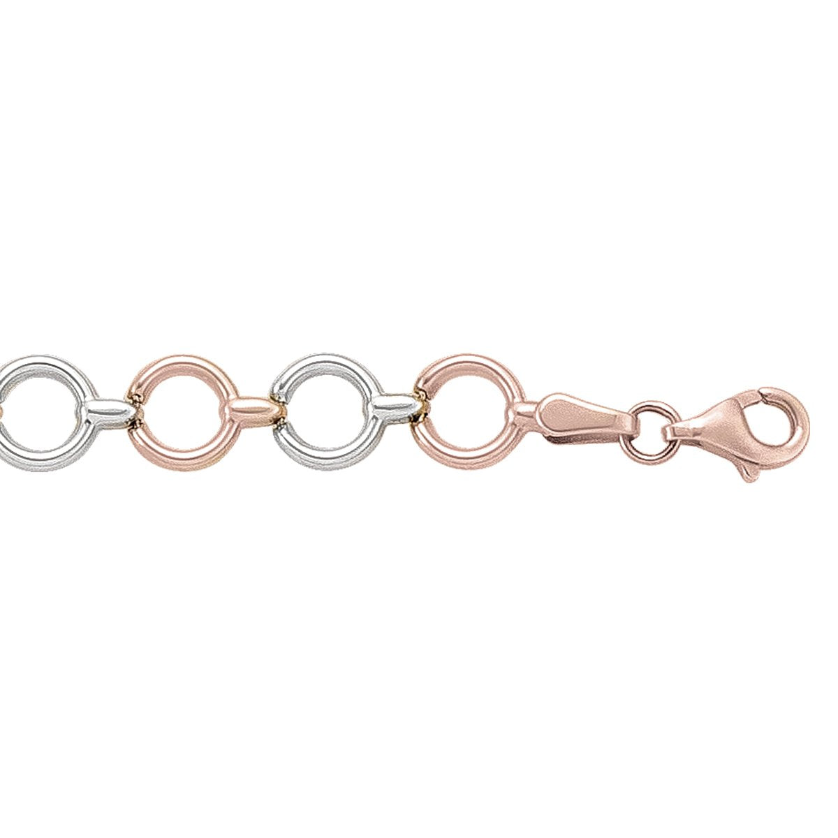 PINK AND WHITE GOLD FANCY HOLLOW BRACELET