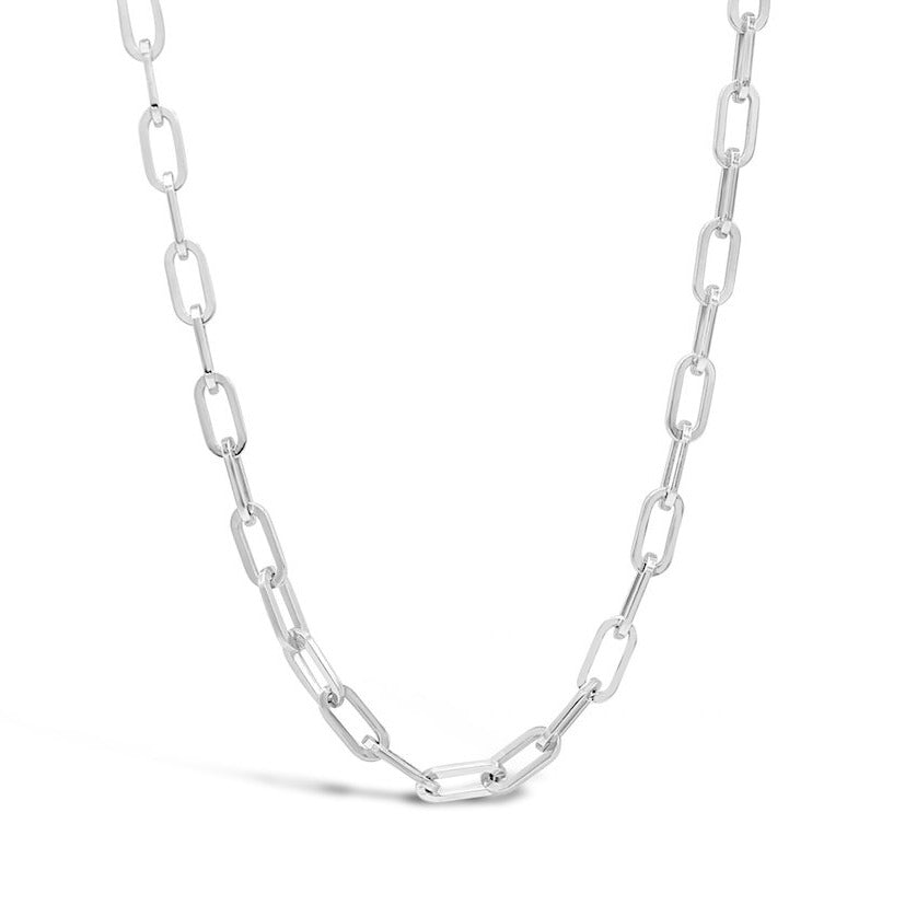 Hailey Rectangular Chain Necklace Silver - PORTRAIT REPORT(포트레이트리포트)