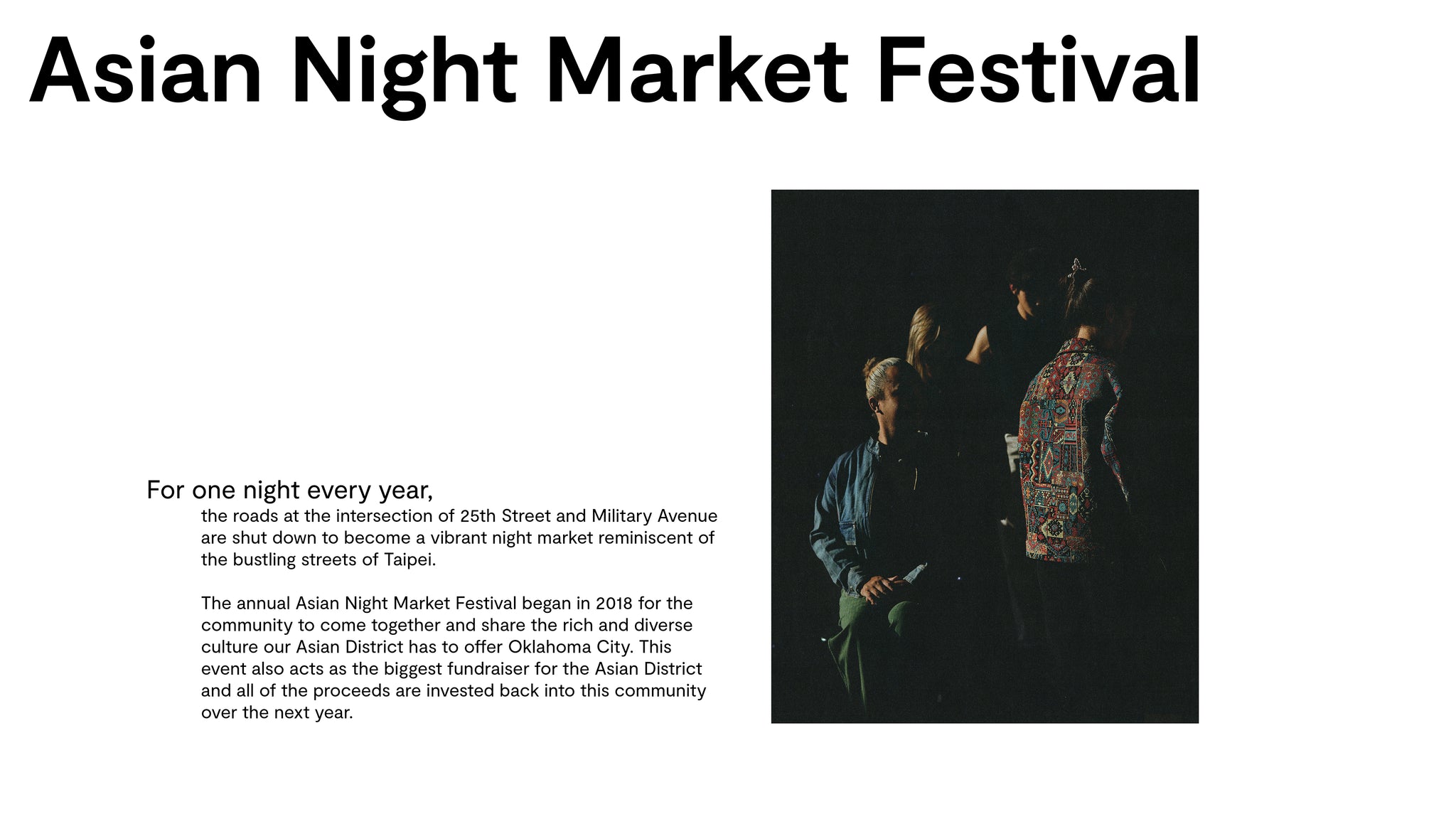 Asian Night Market Festival