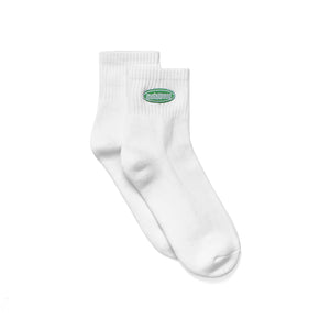 White Oval Logo Quarter Sock - 1032 Space