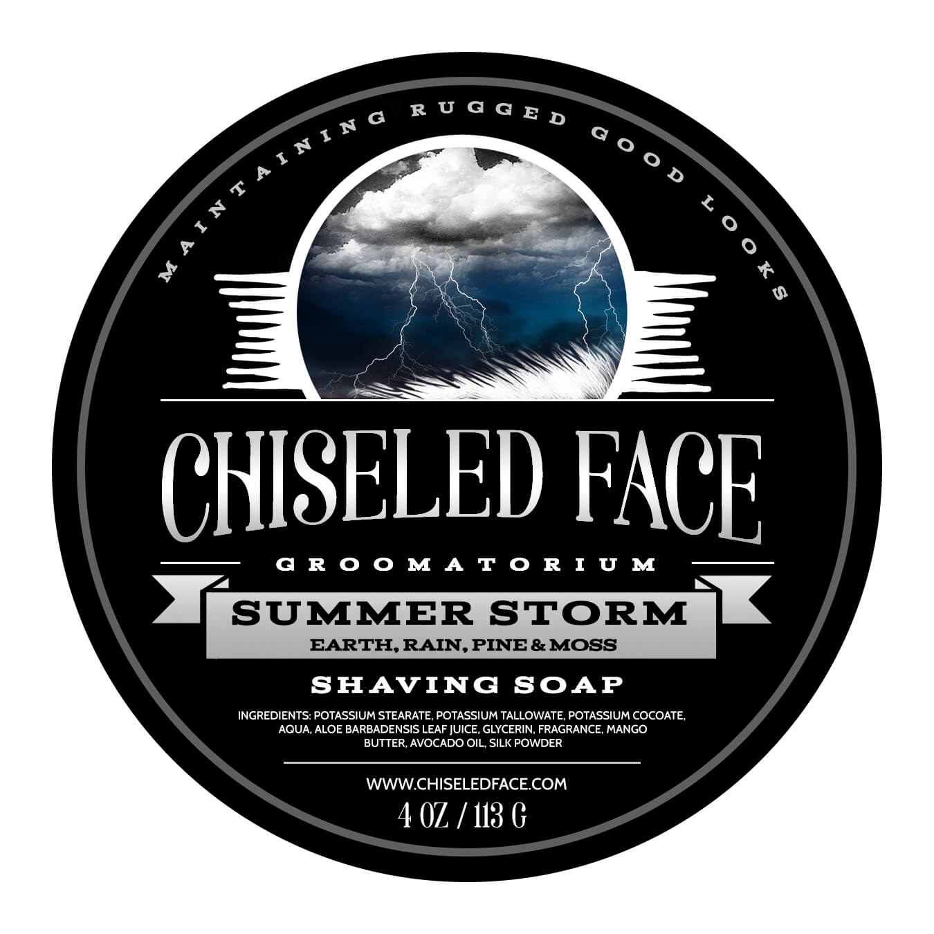 Chiseled Face - Summer Storm - Shaving Soap - Groomatorium Inc