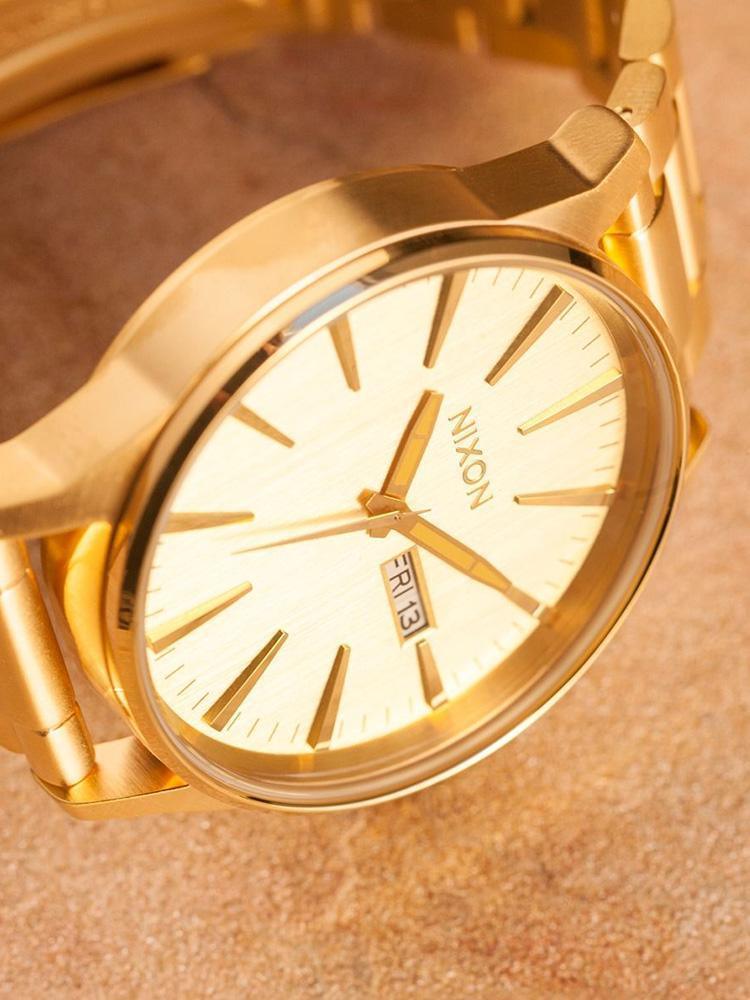 Nixon Sentry SS 42mm Watch - All Gold