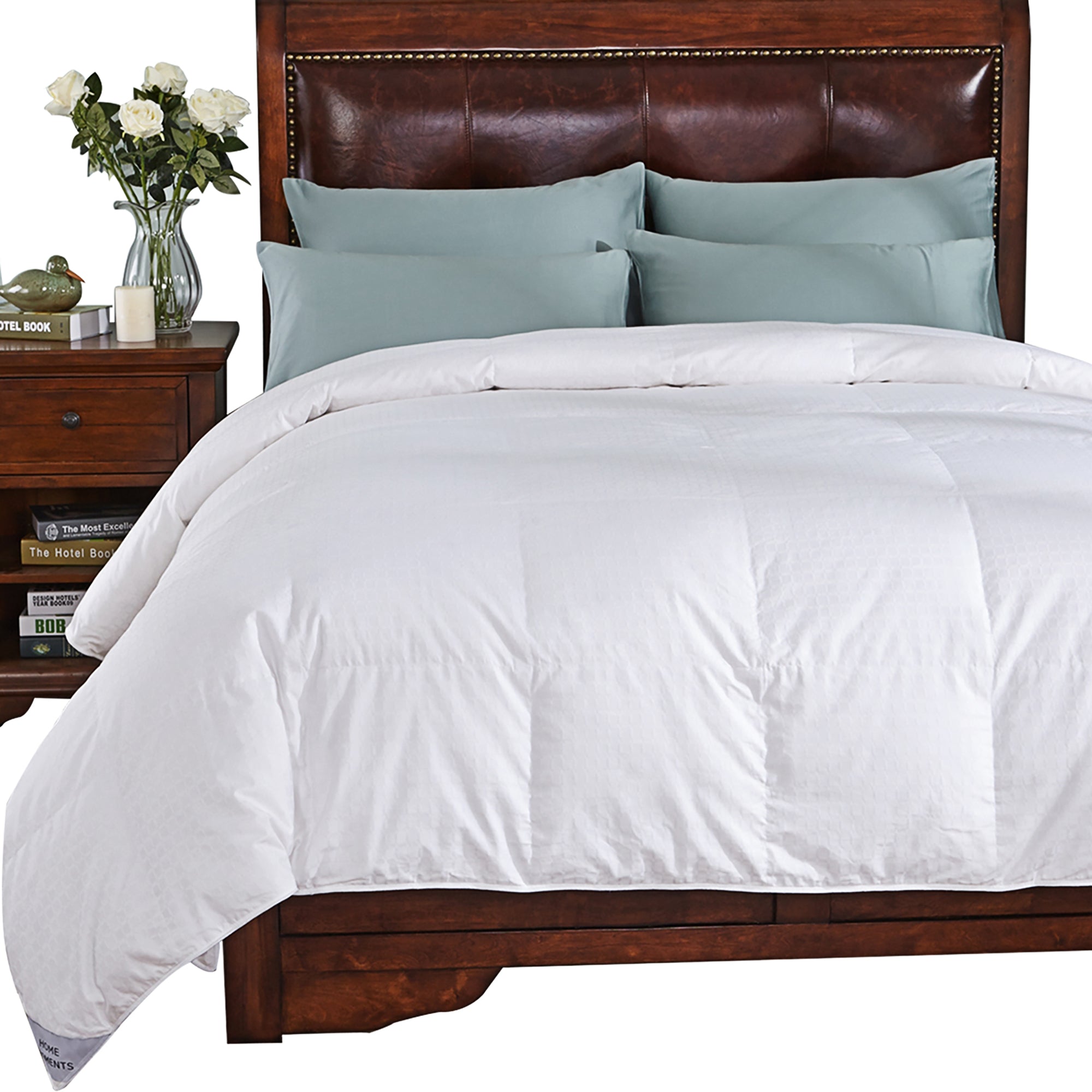 75 White Down Lightweight Down Comforter With 100 Cotton Cover