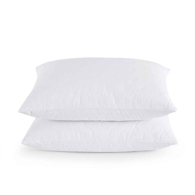 2 Pack Quilted White Goose Feather and Down Pillow