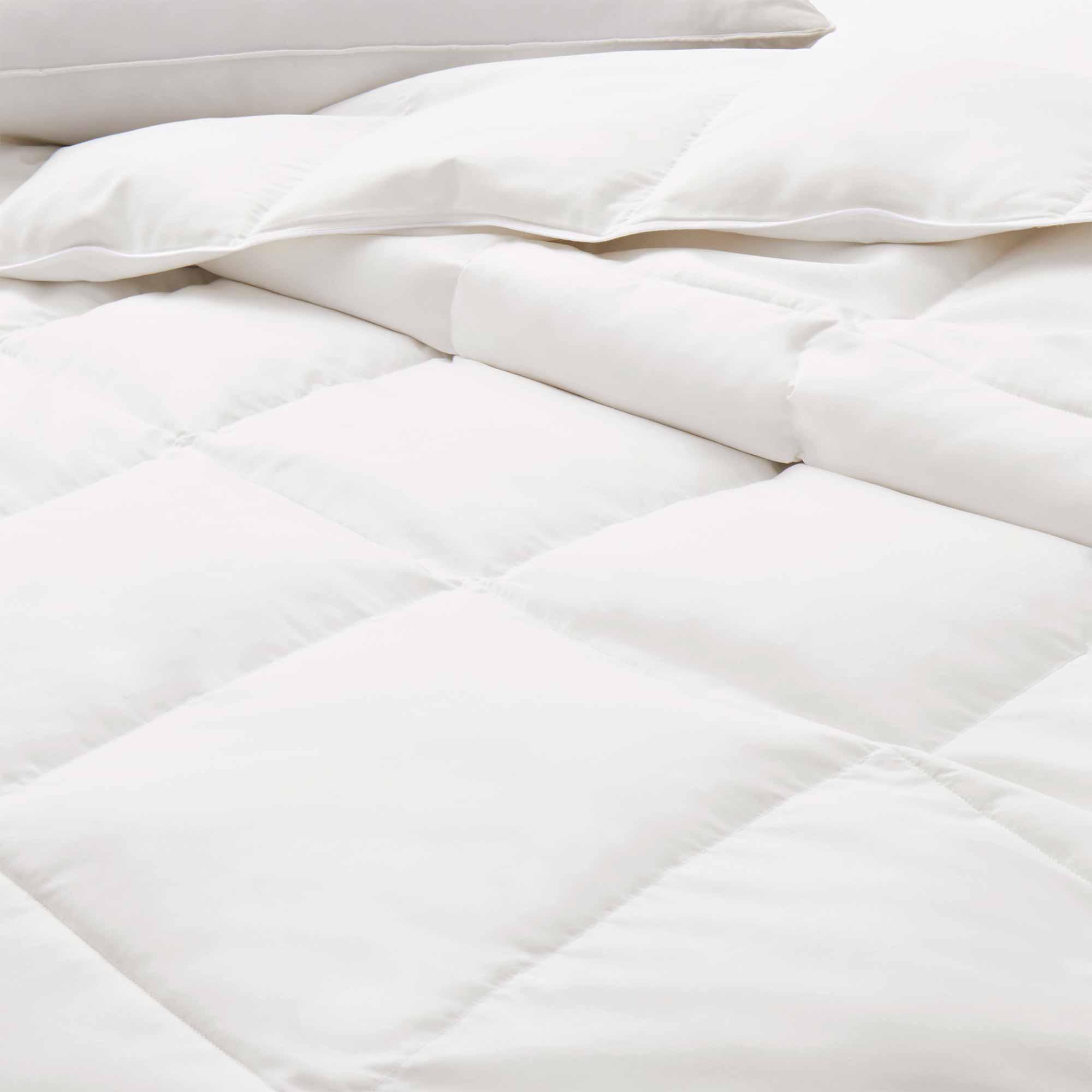 PUREDOWN Premium Lightweight White Down Comforter, 100% Cotton Cover ...