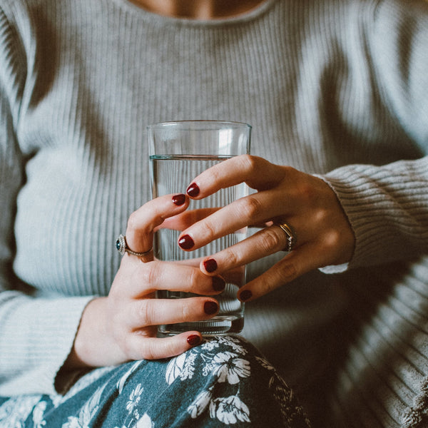 drinking water glass