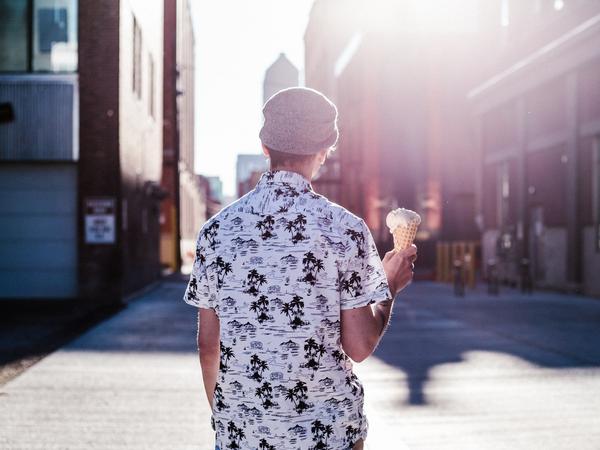 Ice-cream on hot day 