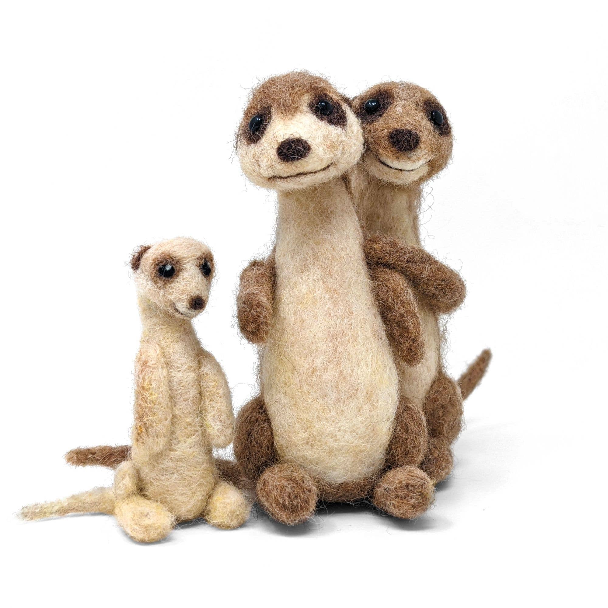 The Crafty Kit Company - Meerkat Family Needle Felting Kit