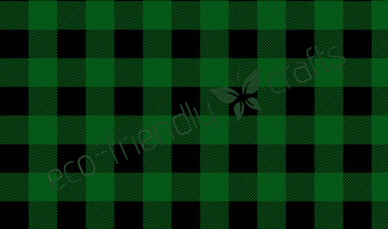 Green Buffalo Plaid Adhesive Vinyl Pvc Free Laser Safe Psv