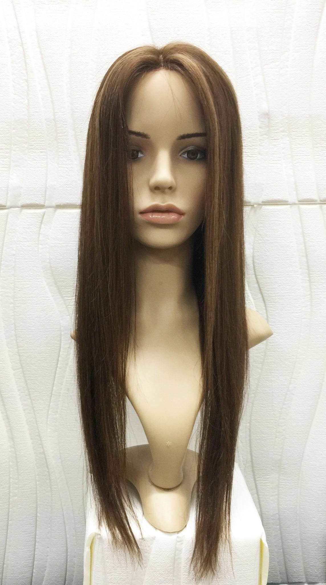 Mono Top Human Hair Wig Brown Mix Blonde Hair Direction Australia