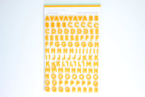 Citrus Twist BLACK ON WHITE Tiny Alphabet Stickers – Citrus Twist Kits