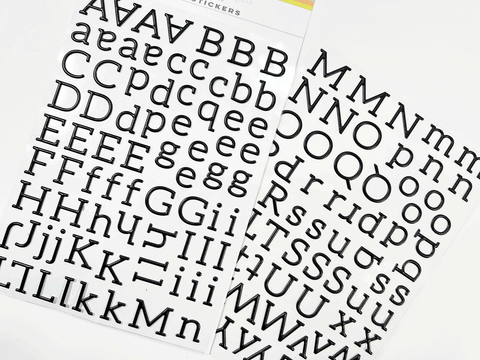 Matte Gold Large Puffy Alphabet Stickers