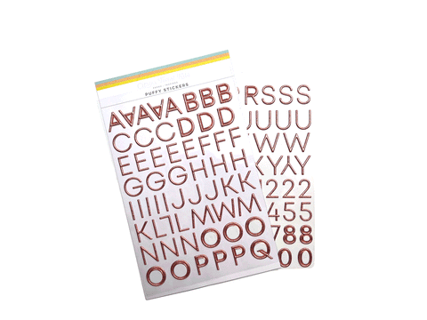 Citrus Twist Sadie Coral Alphabet Puffy Stickers – Citrus Twist Kits