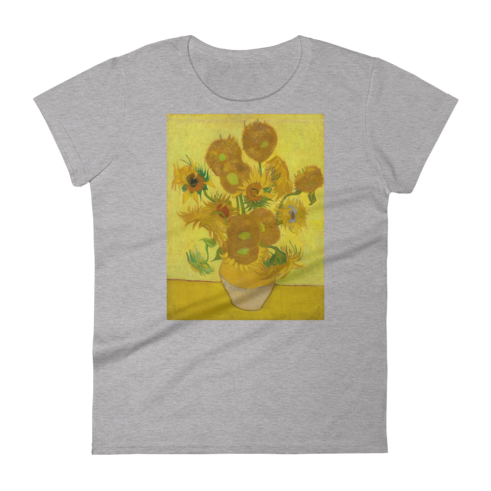 Sunflowers-Cotton-Art-Tee-For-Women
