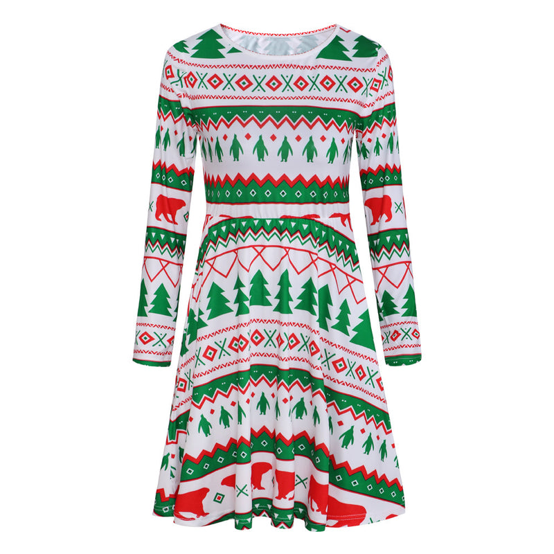 Women's Long Sleeve Casual Christmas Dress