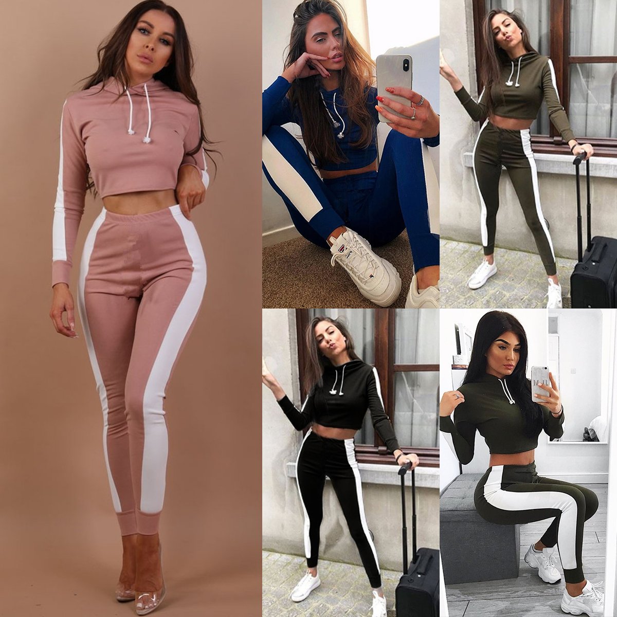 Women's Casual 2 Pieces Outfits Sweatshirt – Landing Closet