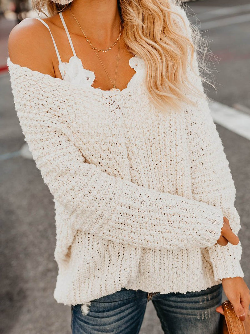Warm My Soul Knit Off Shoulder Sweater – Landing Closet