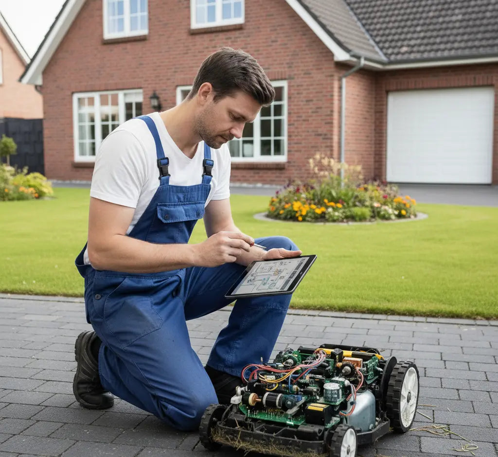 Satellitstyret robotplæneklipper software og navigation