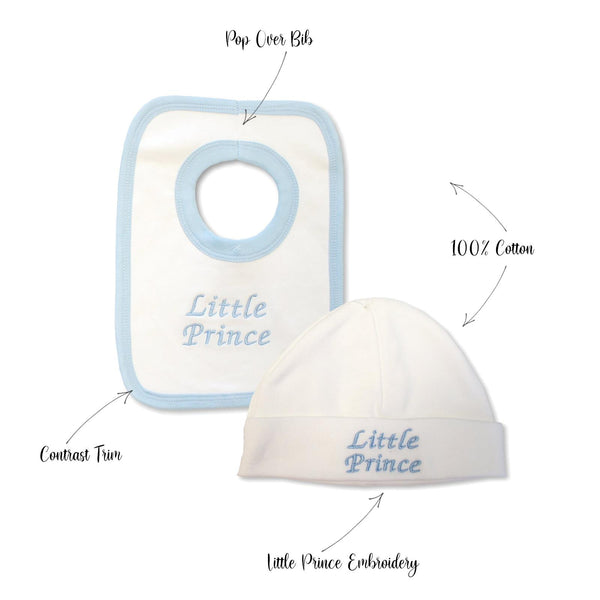 Little Prince & Princess Bib and Hat Set 11