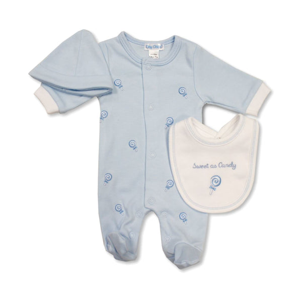 Premature Baby 3 Piece Set - Blue 3-5 & 5-8 lb 0