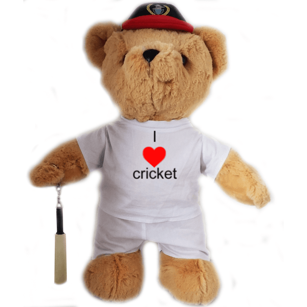 I Love Cricket Teddy Bear - golfprizes