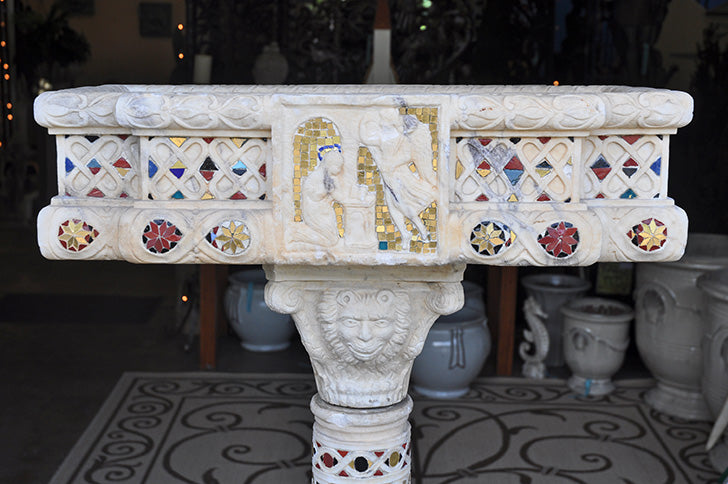 Medieval Baptismal Font | gardenaccents