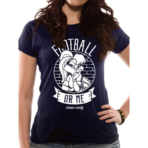 Women S Looney Tunes Football Or Me Fitted T Shirt Retro Styler