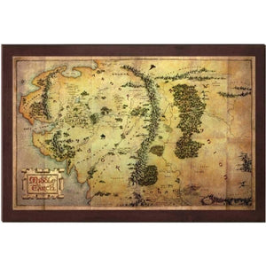 The Hobbit 16 x 12 Inch Map of Middle Earth.