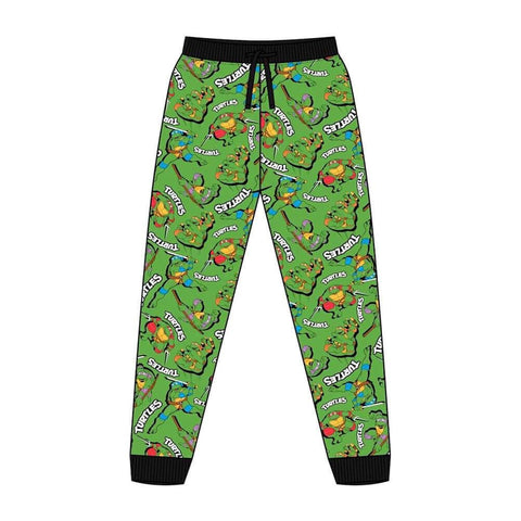 Teenage Mutant Ninja Turtles Fighting Allover Mens Lounge Pajama Pants