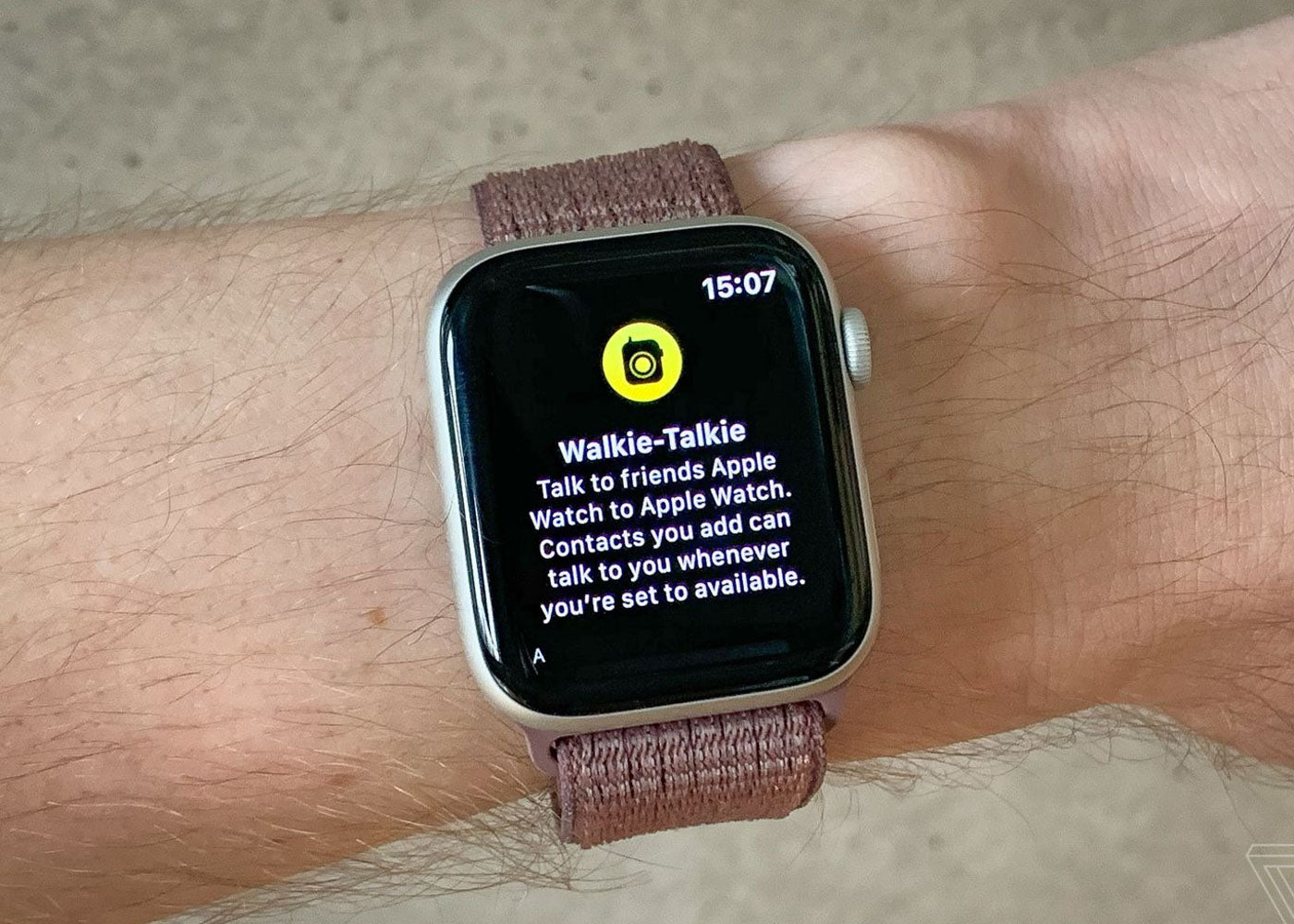 Apple Watch walkie talkie app