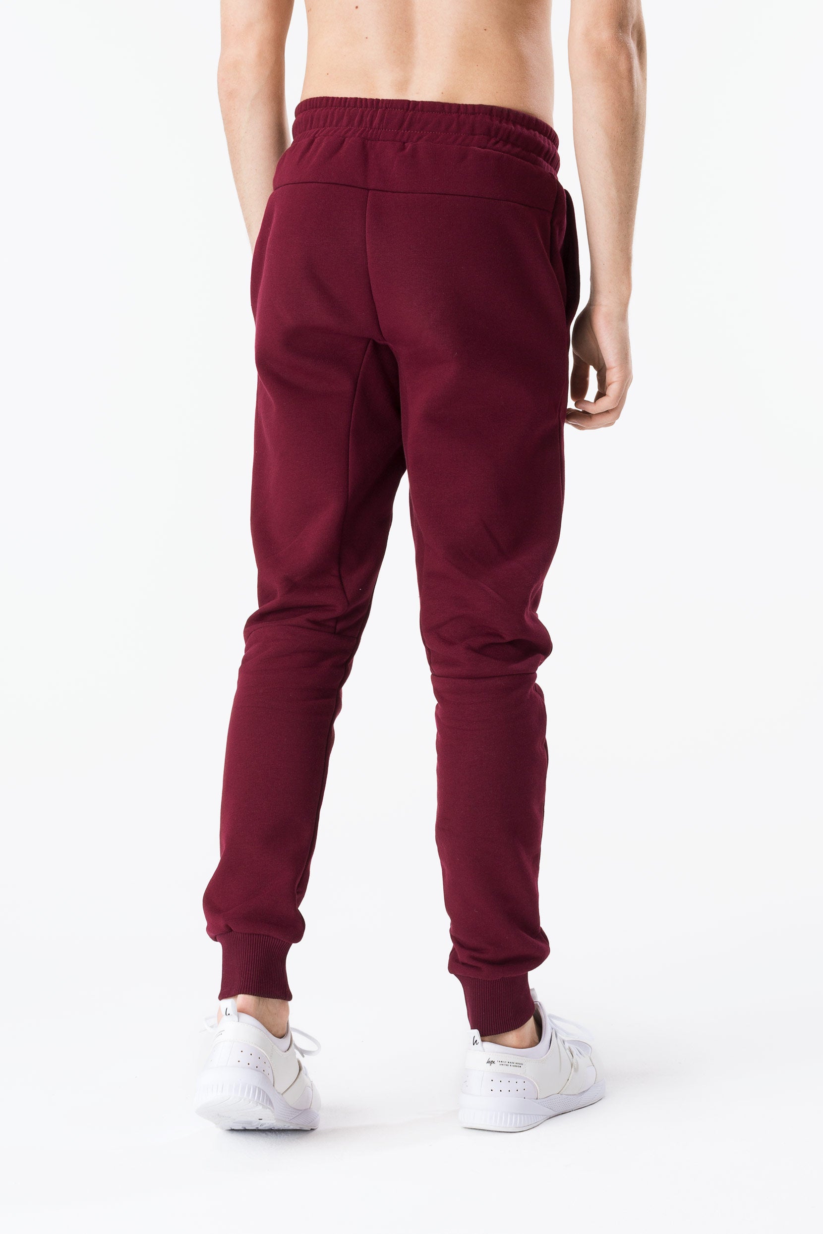 mens burgundy track pants