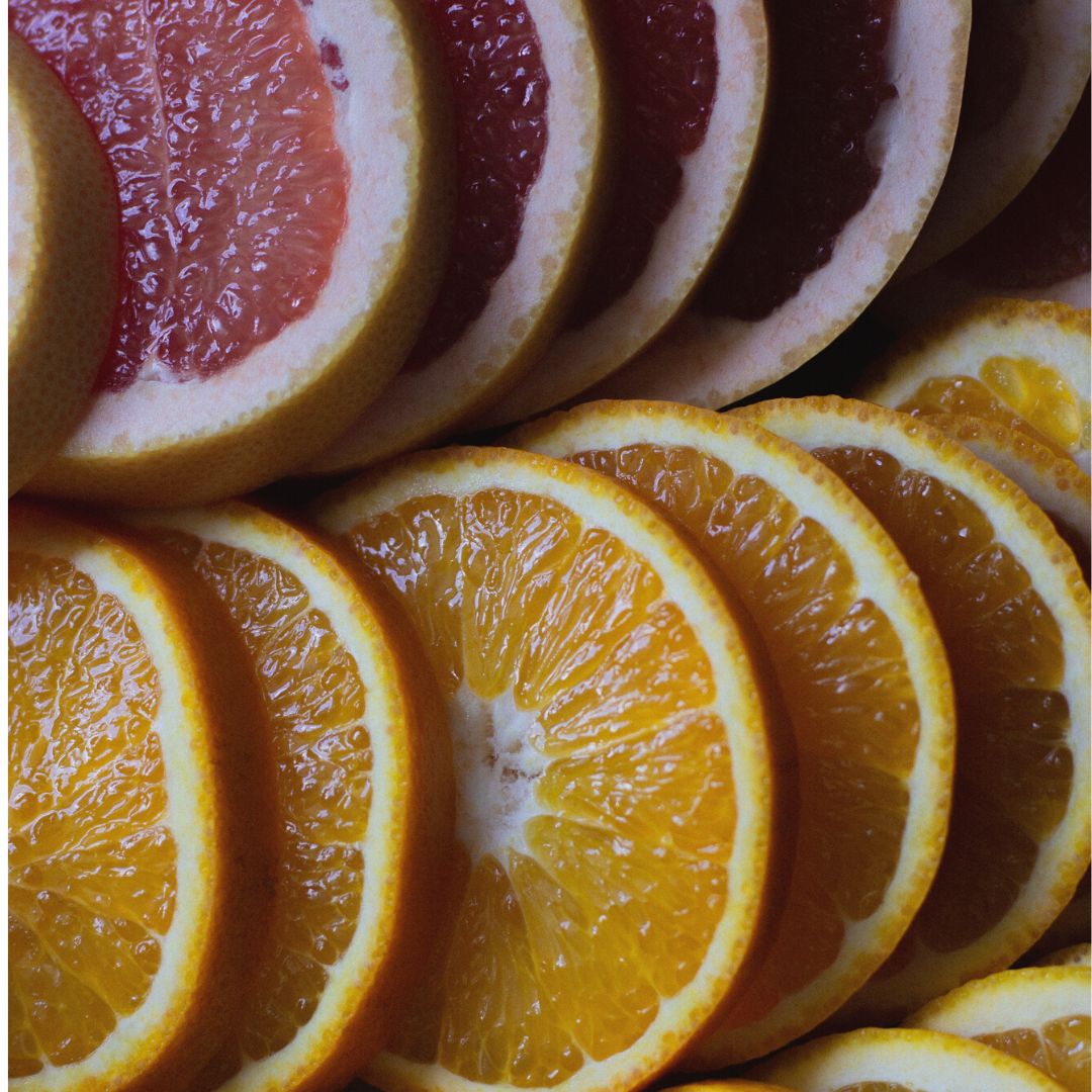 Sliced oranges for Christmas decorations