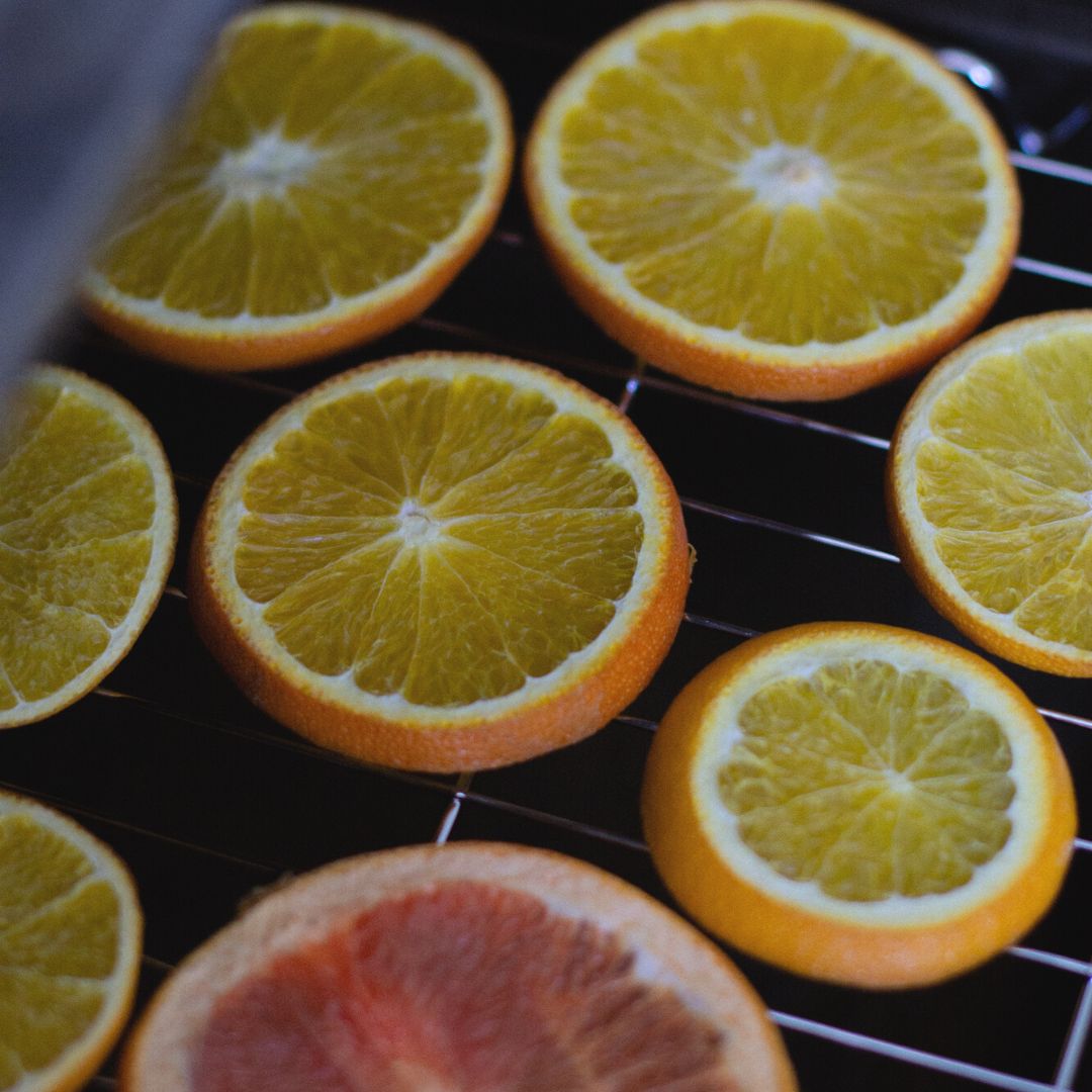 Sliced dried oranges