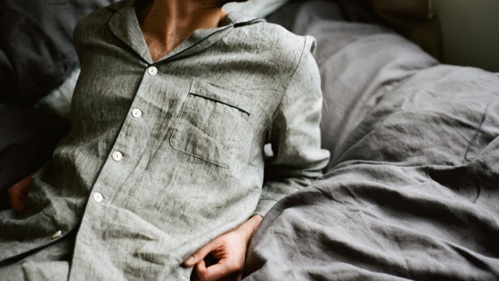 BuyMeOnce Piglet in Bed Grey Linen Pyjamas