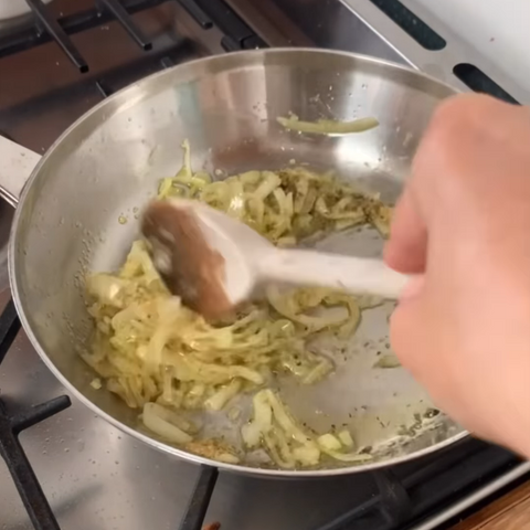 pan fried courgette recipe onions frying