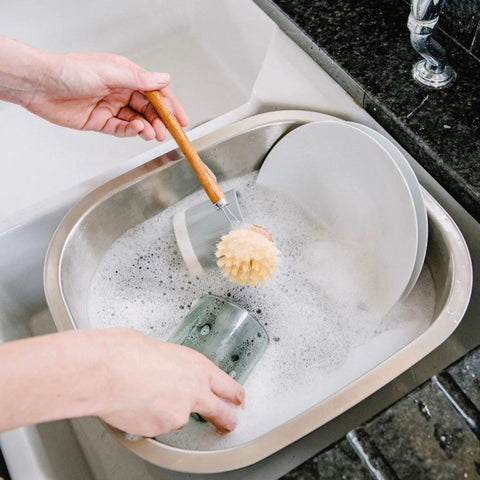 Stainless steel washing up bowl