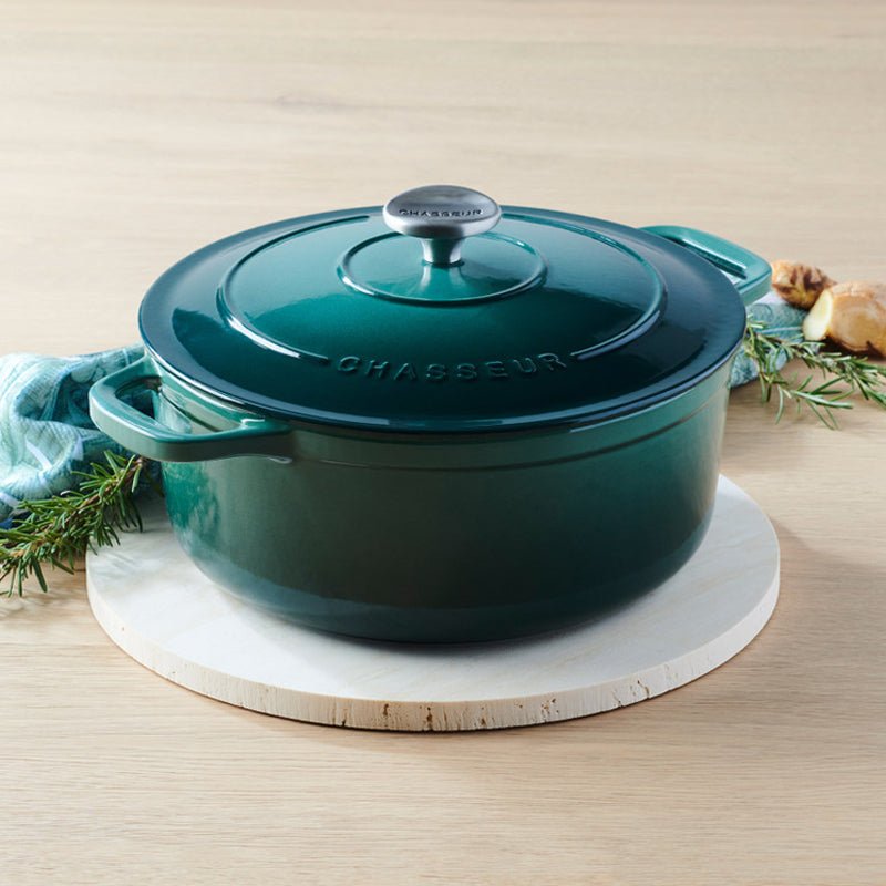 Enamelled Cast Iron Round Dutch Oven, Forest Green By Chasseur | Size: 20 cm / 2.3 ltr