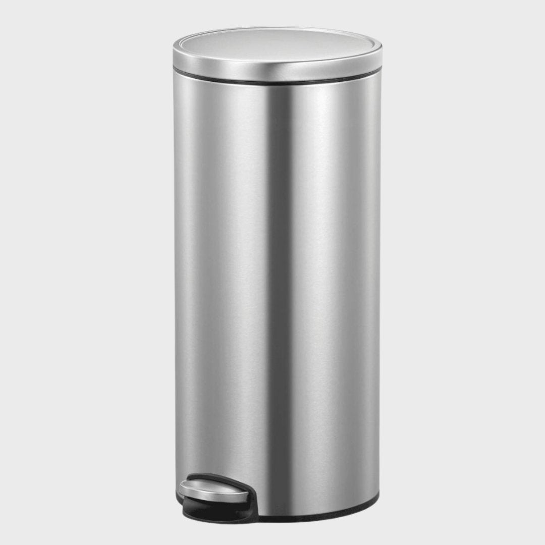 Eva Kitchen Pedal Bin, 30L By EKO | Colour Option: Stainless Steel