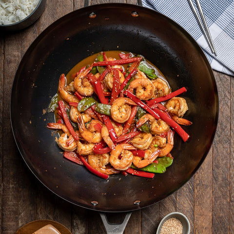 Seasoning new wok, mini carbon steel, good camping wok, by London wok 