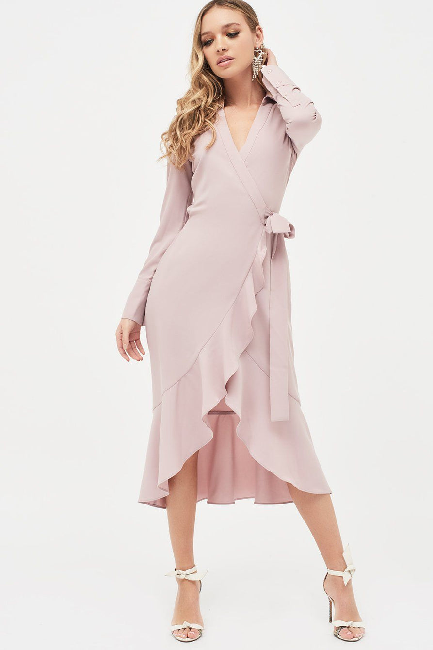 lavish alice pink frill dress