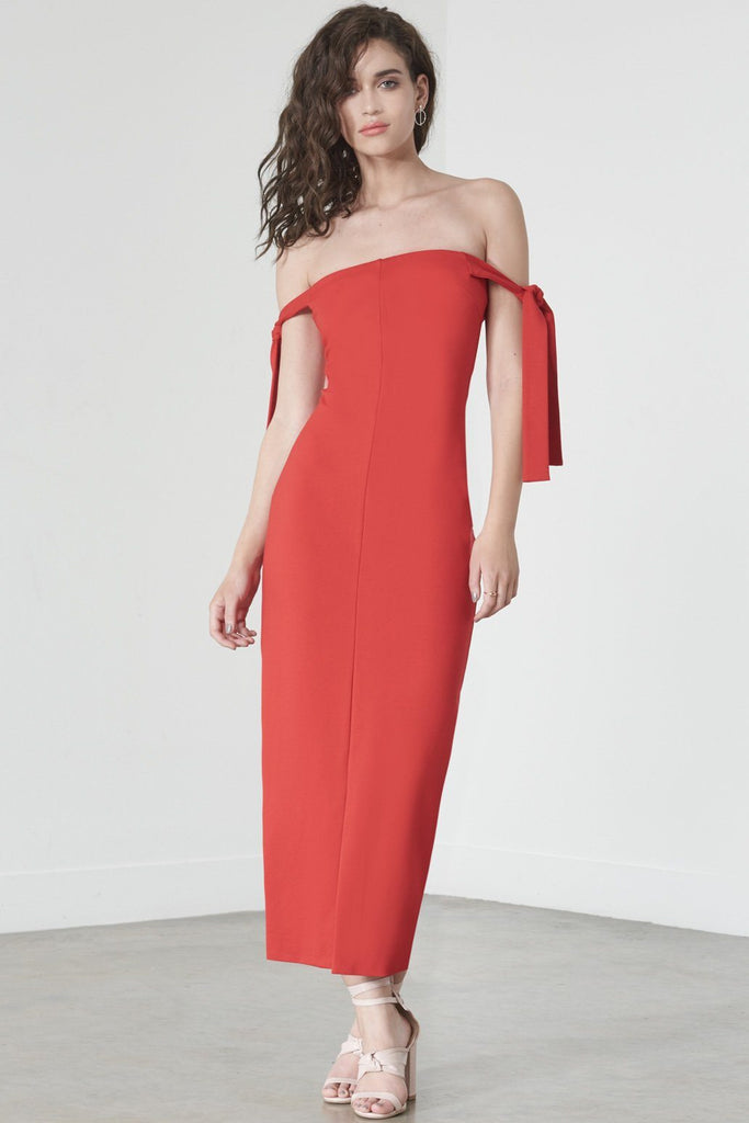 Tie Sleeve Dress in Red – Lavish Alice